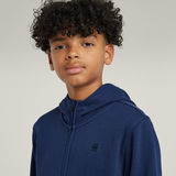 G-STAR Outlet Boys Hooded Zipp Regular Unbrushed Medium blue