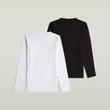 G-STAR Outlet Top Slim 2 Pack para Niñas Negro