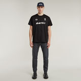 G-STAR Outlet Football Graphic Loose T-Shirt Black