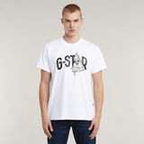 G-STAR Outlet Slice Graphic Loose T-Shirt White