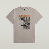 G-STAR Outlet Stairs Graphic Loose T-Shirt Grey