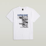 G-STAR Outlet Stairs Graphic Loose T-Shirt White
