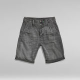G-STAR Outlet Unisex Pleated Relaxed Chino Shorts Grey