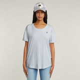 G-STAR Outlet Top Rolled Up Sleeve Boyfriend Azul claro