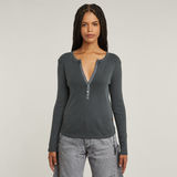 G-STAR Outlet Deep V-neck Slim Top Grey