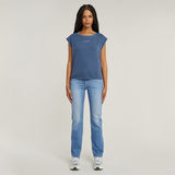 G-STAR Outlet Mini G-Script Logo Overdyed Top Medium blue