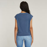 G-STAR Outlet Mini G-Script Logo Overdyed Top Medium blue