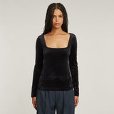 G-STAR Outlet Velvet Slim Top Black