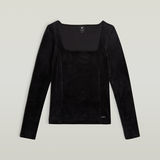 G-STAR Outlet Velvet Slim Top Black