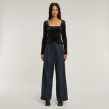 G-STAR Outlet Velvet Slim Top Black