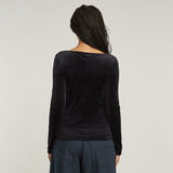 G-STAR Outlet Velvet Slim Top Black