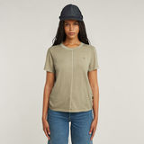 G-STAR Outlet Overdyed Front Seam Top Beige