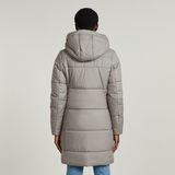 G-STAR Outlet Whistler Hooded Quilted Slim Long Coat Beige