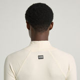 G-STAR Outlet Logo Slim Rib Mock Top Beige