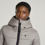 G-STAR Outlet Whistler Hooded Quilted Slim Long Coat Beige