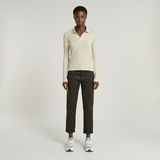 G-STAR Outlet Ribbed Slim Polo White