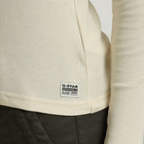 G-STAR Outlet Ribbed Slim Polo White