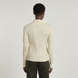 G-STAR Outlet Ribbed Slim Polo White