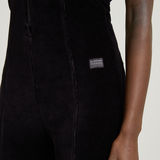 G-STAR Outlet Wide Leg Velvet Jumpsuit Black