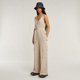 G-STAR Outlet Overdyed Utility Loose Jumpsuit Beige