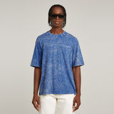 G-STAR Outlet Acid Wash Boxy T-Shirt Medium blue