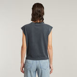 G-STAR Outlet Mini G-Script Logo Overdyed Top Grey