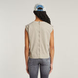 G-STAR Outlet Top Back Zip Overdyed Beige