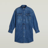 G-STAR Outlet Vestido Relaxed Drawcord Denim Azul intermedio
