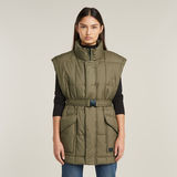G-STAR Outlet Belted Padded Vest Green