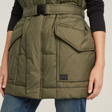 G-STAR Outlet Belted Padded Vest Green