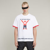 G-STAR Outlet Camiseta Unisex WVB Boxy Blanco