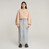 G-STAR Outlet Viktoria Long Cargo Skirt Light blue