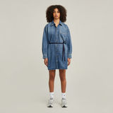 G-STAR Outlet Belted Oversized Denim Dress Medium blue