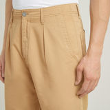 G-STAR Outlet Shorts Pleated Chino Marrón