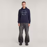 G-STAR Outlet Originals Logo Hoodie Dark blue