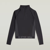 G-STAR Outlet Seamless Zip Top Black