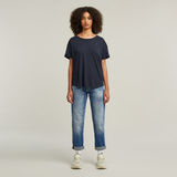 G-STAR Outlet Rolled Up Sleeve Boyfriend Top Dark blue