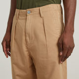 G-STAR Outlet Pantalones Pleated Chino Relaxed Tapered Marrón