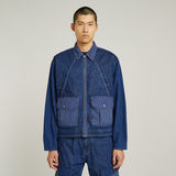 G-STAR Outlet Mixed Coach Zip Jacket Dark blue