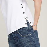 G-STAR Outlet Top Side Buttons Relaxed Blanco
