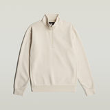 G-STAR Outlet Sudadera Premium Core Half Zip Blanco
