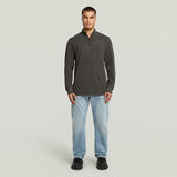 G-STAR Outlet Overdyed Half Zip Tweeter Grey
