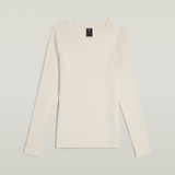 G-STAR Outlet Camiseta A-Line Slim Rib Blanco