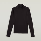 G-STAR Outlet Camiseta A-Line Slim Mock Negro