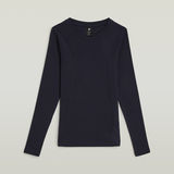 G-STAR Outlet Camiseta A-Line Slim Rib Azul oscuro