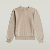 G-STAR Outlet Washed A Line Script Sweater Beige