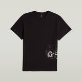 G-STAR Outlet Camiseta Sprayed Graphic Negro