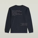 G-STAR Outlet Back Embro Text Loose T-Shirt Dark blue