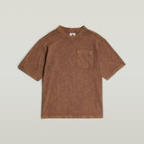 G-STAR Outlet Camiseta Washed Pocket Marrón