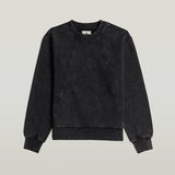 G-STAR Outlet Washed A Line Script Sweater Black